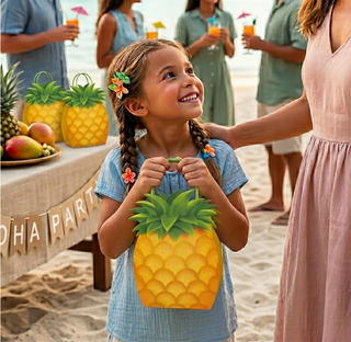 Pineapple Hawaiian Gift Bags (8 Pcs)