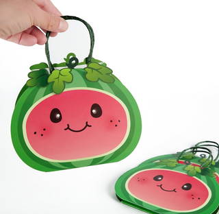 Watermelon Fruit Shaped Party Gift Bags (Pack of 8)