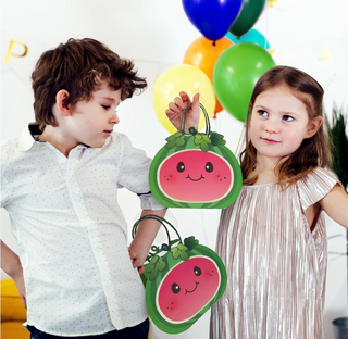 Watermelon Fruit Shaped Party Gift Bags (Pack of 8)