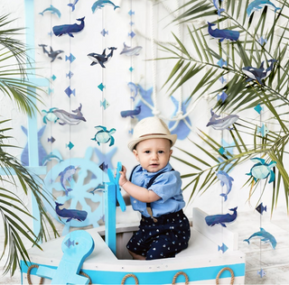 Geometric Dolphin Sea Creature Garland (Pack of 6)