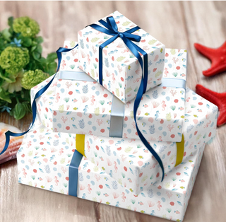 Costal Ocean Sea Creatures Wrapping Paper (12 sheets)