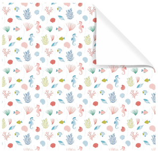 Costal Ocean Sea Creatures Wrapping Paper (12 sheets)