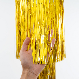 Gold Tinsel Chandelier