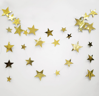 Gold Star Garlands (12 Pcs)