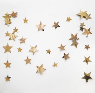 Champagne Gold Star Garlands (12 Pcs)