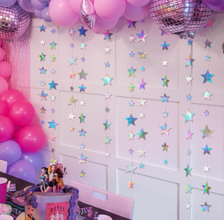 Iridescent Star Garlands Kit (12 Pcs)