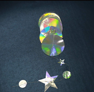 Iridescent Holographic Moon Star Garlands (3 Pcs)