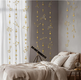 Gold Glitter Celestial Decorations Constellation Garlands (6 Pcs)