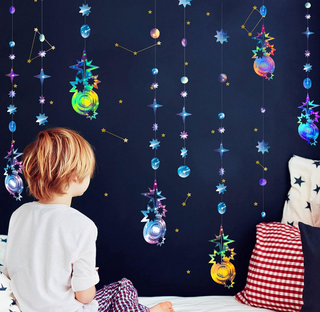 Aurora Borealis Celestial Star Garlands (6 Strings)