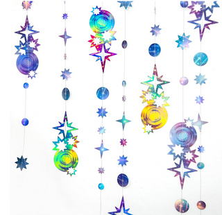Aurora Borealis Celestial Star Garlands (6 Strings)