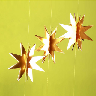 Twinkle Little Gold Star Garland Hanging (2 Packs)