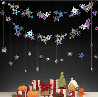 Iridescent Moon Stars Galaxy Garlands (2 Pcs)
