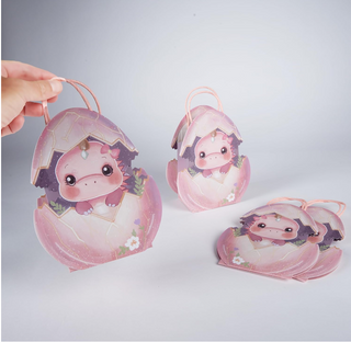 Pink Dinosaur Gift Bags (Pack of 4)