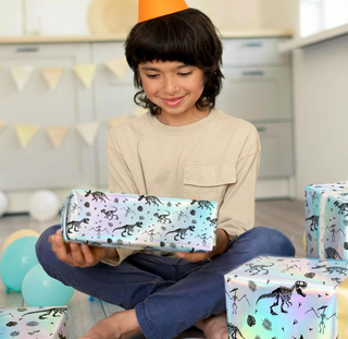 Iridescent Dinosaur Wrapping Paper (32ft)
