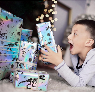 Iridescent Dinosaur Wrapping Paper (32ft)