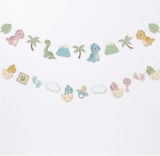 Dinosaur Baby Jungle Hanging Banner (2 Pcs)
