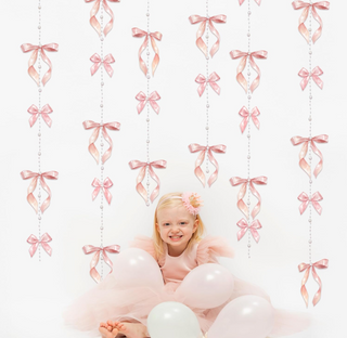 Princess Pink Pearl Bow Party Garlands (4 Pcs)