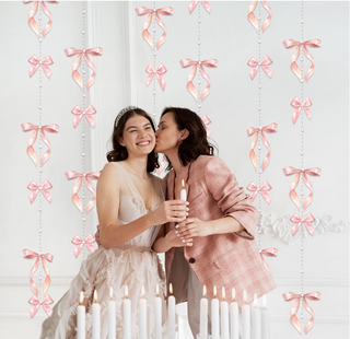 Princess Pink Pearl Bow Party Garlands (4 Pcs)