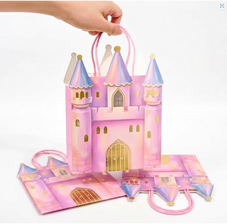 Princess Pink Castle Gift Bags (8 Pcs)