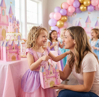 Princess Pink Castle Gift Bags (8 Pcs)