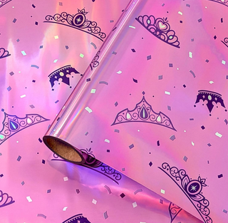 Prinicess Foil Holographic Wrapping Roll (1 Pc)