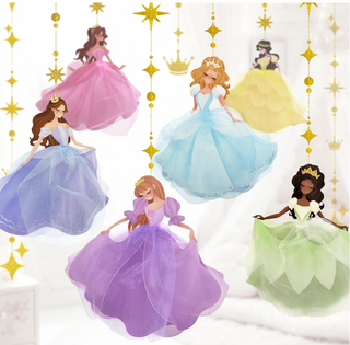 Princess Ball Gown Party Garlands Royal Theme (8 Pcs)