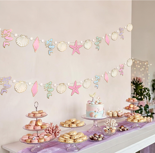 Mermaid Banner Under The Sea Birthday Party (2 Pcs)