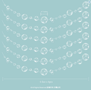 White Bubble Garlands Little Mermaid Under The Sea (6 Pcs)