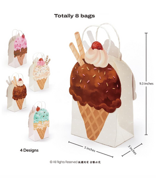 Ice Cream Gift Bags (8 Pcs)