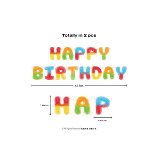 Candyland Happy Birthday Themed Garlands (2 pcs)