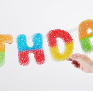 Candyland Happy Birthday Themed Garlands (2 pcs)