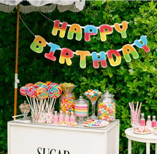 Candyland Happy Birthday Themed Garlands (2 pcs)