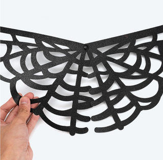Halloween Spooky Banner with Spiders & Spider Web Banner