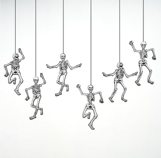 Monster Bash Spooky Dancing Skeleton Garland (7 Pcs - 15 Inch)