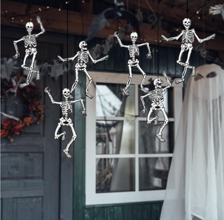 Monster Bash Spooky Dancing Skeleton Garland (7 Pcs - 15 Inch)