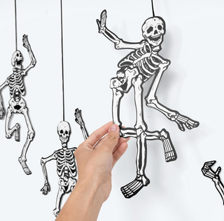 Monster Bash Spooky Dancing Skeleton Garland (7 Pcs - 15 Inch)