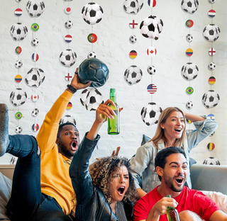 3D Soccer Garland World Cup Party Decorations (6 Pcs)