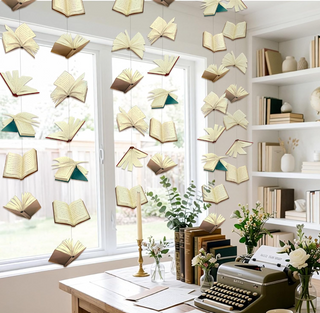 Library Floating Books Party Decorations Garlands (6 Pcs)