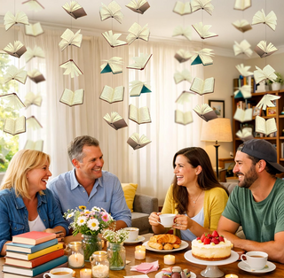 Library Floating Books Party Decorations Garlands (6 Pcs)
