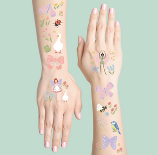 Pastel Garden Fairy Party Temporary Tattoos (108 Pcs)