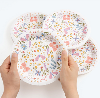 Garden Butterfly and Dragonfly Paper Plates (24Pcs)