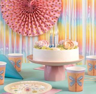 Garden Party Dragonfly 9oz Paper Cups for Girls (Pack of 50)