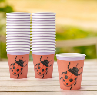 Garden Party Ladybug 9oz Paper Cups (Pack of 50)