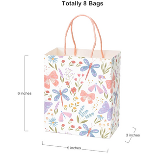 Woodland Theme Garden Party Butterflies and Flowers Paper Bag (8 Pcs)