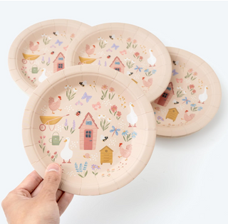 Woodland Themed Gardan Party Paper Plates (24 Pcs)