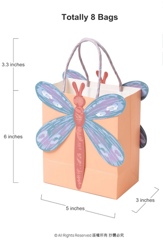 Garden Party Dragonfly Shaped Gift Bag (8 Pcs)