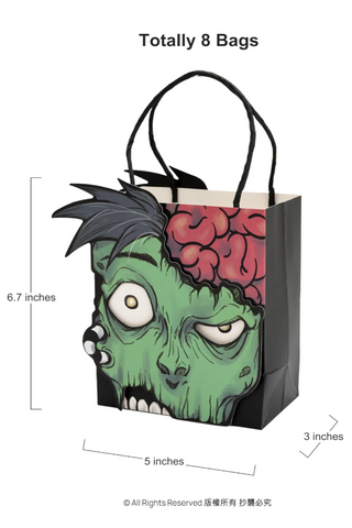 Halloween Monster Bash Zombie Gift Bags (8 Pcs)