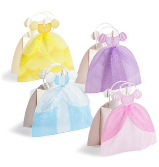 Princess Party Dress Gift Bags (4pcs)