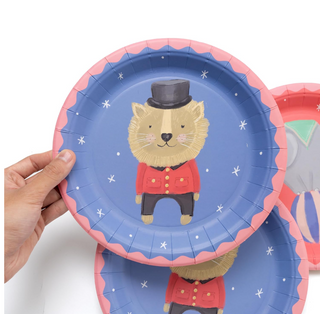 Carnival Circus Paper Plates With Lion And Elephant (24 Pcs)