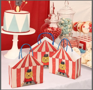 Carnival Circus Tent Gift Bags for Boys' Birthday (8 Pcs)